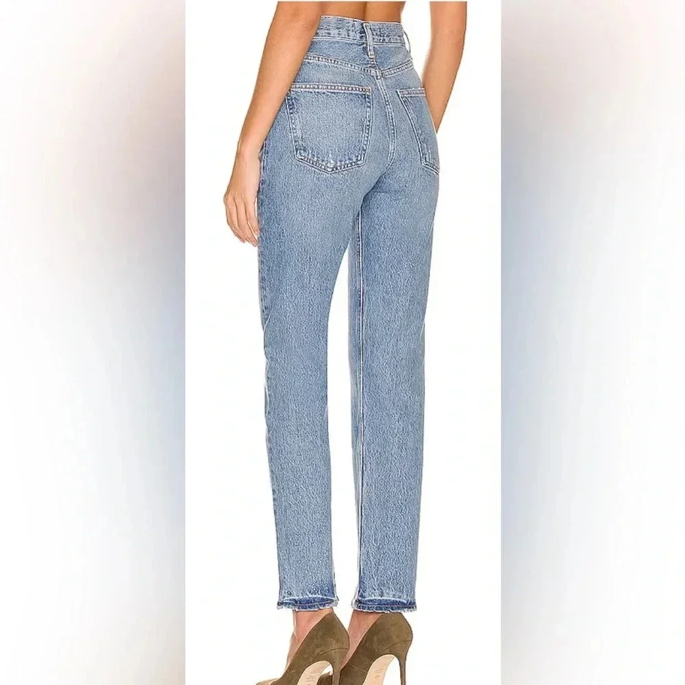 NWT AGOLDE 90's Pinch Waist in Abstract Blue Size 31